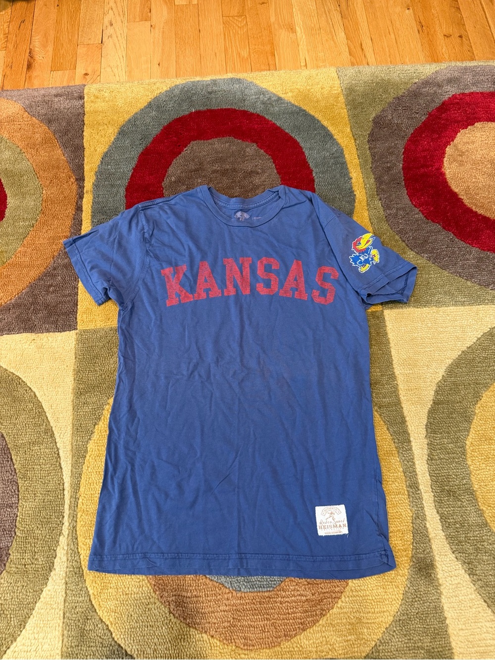 Retro Sport Heisman Collection University Of Kansas Jayhawks Tee Shirt Medium
